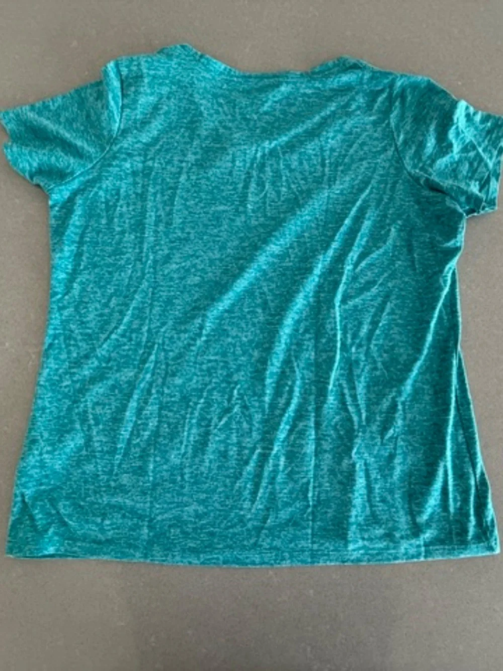Women's NIKE Dri-Fit Teal Fitted Scoop Neck Short Sleeve Shirt XL X-Large
